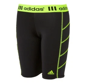 Adidas Girls Destiny Solid Slider Shorts Black With Neon Size XS NWT - Picture 1 of 7