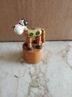 Vintage 1970's Wooden Push Toy, Dancing Doggy, 6 cm Tall