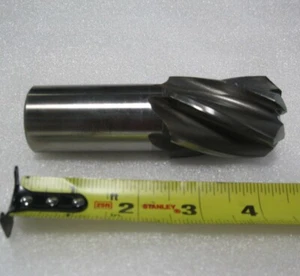SQUARE END MILL  with ANGLE. 1.500 in dia. 6 flute.  1 1/4" shank.   SKF HSCO - Picture 1 of 6
