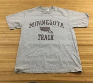 Vintage Minnesota Track Shirt size Medium Fits Small Made In USA - Picture 1 of 4