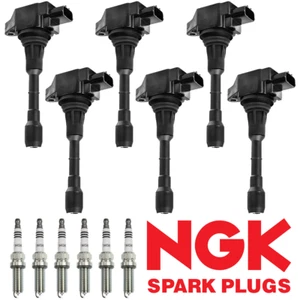 6 Ignition Coil & NGK Iridium Spark Plug for Nissan Maxima Pathfinder 3.5L UF550 - Picture 1 of 12