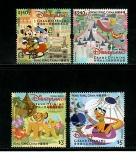 Hong Kong - Opening of Disneyland - Set of 4 Stamps - Scott #1153-6 - MNH - Picture 1 of 1