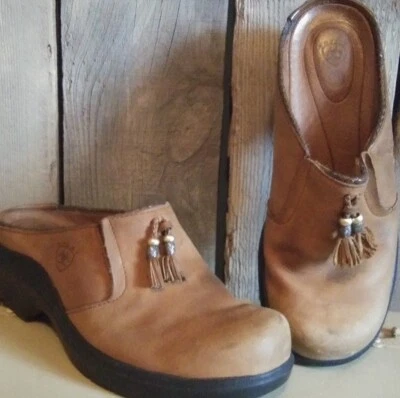 Zapato Mocasín Ariat Mujer Cuero Marrón Borla Mula Talla 7.5 B Usado Foto 1 de 4