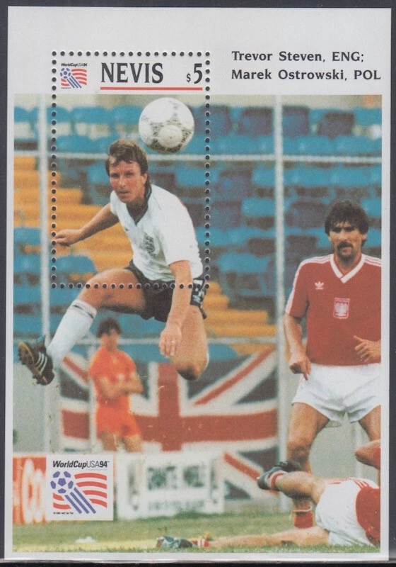 NEVIS SC # 818 MNH S/S - CAMPEONATOS MUNDIALES DE FÚTBOL DE LA COPA MUNDIAL DE LA FIFA 1994 EE. UU. Foto 1 de 1