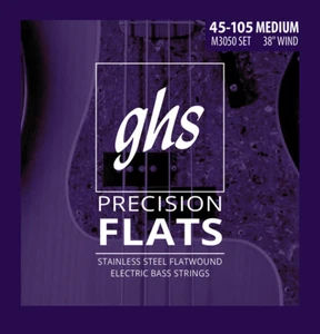 GHS M3050 Precision Bass Flats Flatwound Bass Guitar Strings gauges 45-105 - Picture 1 of 1