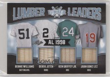 2021 Leaf Lumber Leaders Relics Platinum /7 Juan Gonzalez Bernie Williams HOF