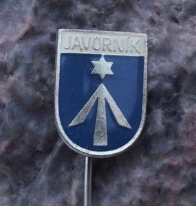 Antique Javornik Star Arrow Coat of Arms Czech Town Heraldic Shield Pin Badge - Picture 1 of 2