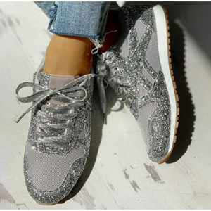 womens silver glitter tennis shoes