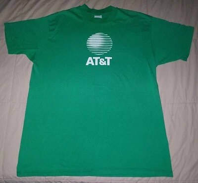 CAMISETA DE COLECCIÓN AÑOS 80 AT&T XL VERDE TELÉFONO MÓVIL COMUNICACIONES CAMPANA LOGO AÑOS 90 CELDA Foto 1 de 4