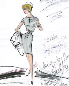 Boceto de Disfraz para Grace Kelly - Edith Head - Impresión 8x10 - Imagen 1 de 1