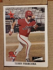 1989-90 Byn Puerto Rico Winter League Update Terry Francona Baseball Card #46