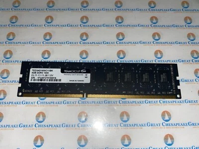 TEAM GROUP TED34G1600C11BK 4GB DDR3 1600 288-pin Desktop PC Memory TESTED! - Image 1 of 3