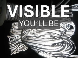 Reflective Sew-On Polyester Piping 12mm x3m - Jackets, Bags, PPE, Night Gear - Picture 1 of 15