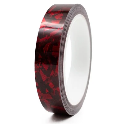 8,5m Zierstreifen 20mm Forged Carbon Rot Glanz Auto Motorrad Kfz Dekorstreifen - Bild 1 von 4