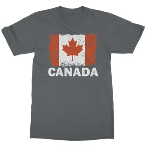 Canada Day - Vintage Canadian Flag Maple Leaf Unisex T-Shirt - Picture 1 of 3