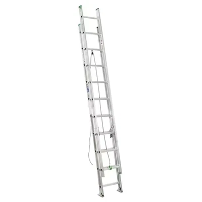 20 Ft. Aluminum Extension Ladder (19 Ft. Reach Height) with 225 Lb. Load Capacit - Image 1 of 4