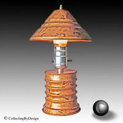 Petite Art Deco Solid Copper Lamp c.1938 RESTORED - Image 1 of 4
