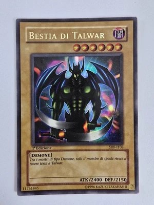 Yugioh! Bestia Di Talwar Prima Edizione Ultra Rara SDF-I103 Anno 2004 Carta Ita - Immagine 1 di 4