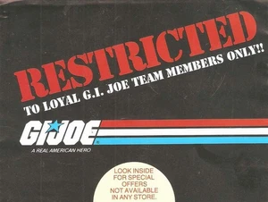 1985 GI Joe Fan Club RESTRICTED insert Wolverine mail away shirt Cobra JTC P300 - Picture 1 of 6