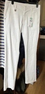 Rohnisch Flo Ladies White Golf Trousers EUR 38 UK 10 New With Tags Rrp £99+ - Picture 1 of 18