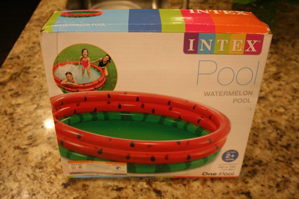 Intex 66-Inch Round Inflatable Kids Swimming Wading Watermelon Pool New  - Image 1 of 1