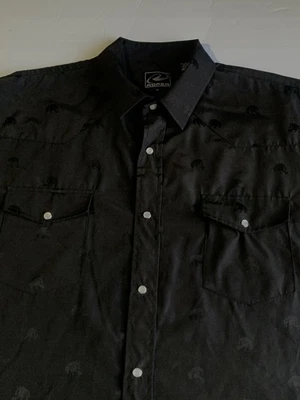 Camisa a Presión Vintage Roper Pearl Para Hombre XL Manga Corta Estampado de Caballo Occidental AOP Foto 1 de 4