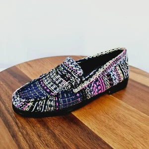 Mocasines GH Bass Weejuns Whitney Textil 6 Penny Colorido Tweed Plano Preppy Retro - Imagen 1 de 14