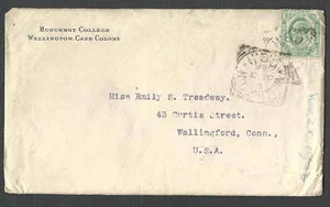 DATED 1906 COVER CAPR OF GOOD HOPE SO AFRICA HUGUENOT COLLEGE IN SEE INFO - Picture 1 of 2