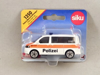 Siku VW Bus T5 Sondermodell Schweiz Polizei Stadt Zürich 1350 OVP 1:55 - Bild 1 von 4