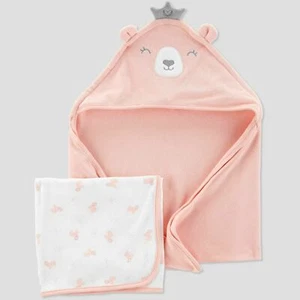 Juego de toallas de baño Carter's Baby Girls Bear - Just One You made rosa/blanco One S - Imagen 1 de 1