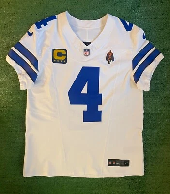Camiseta deportiva auténtica Dak Prescott Dallas Cowboys blanca Nike Vapor Fuse Elite talla 44 Foto 1 de 4
