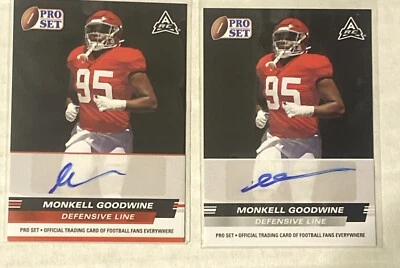 Two MONKELL GOODWINE 2022 Leaf Pro Set AUTO #PSA-MG2 ROOKIE Alabama Tide DT - Image 1 of 2