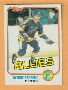 Bernie Federko St. Louis Blues 1981-82 Topps #12 Salón de la fama - Imagen 1 de 2