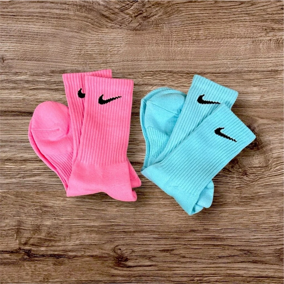 Nike Mujer Rosa y Azul Calcetines Conjunto 2 Pares Nuevo Foto 1 de 1