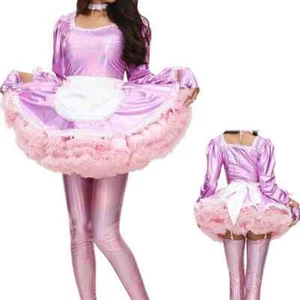 Sissy Sweet Classic Lolita Dress Fancy Apron Maid Dress With Gloves and Neckwear - Picture 1 of 19