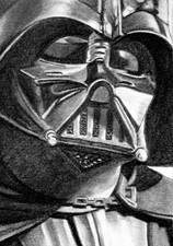 ORIGINAL ACEO sketch card STAR WARS Sith Lord DARTH VADER 