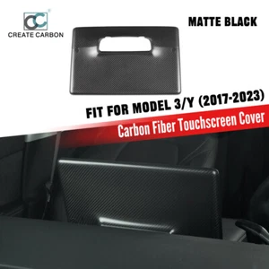 Dry Carbon Fiber Center Control Touchscreen Cover For Tesla Model 3 Model Y - Picture 1 of 8