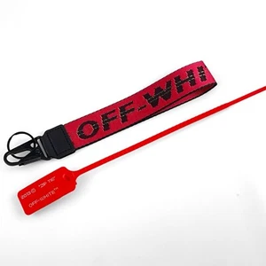 New 2013 Off-White Belt Keychain Lanyard Luggage Industrial Zip Tie Black letter - Picture 1 of 8
