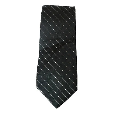 GEOFFREY BEENE Black White Dot Grid Silk Classic Tie - Image 1 of 3