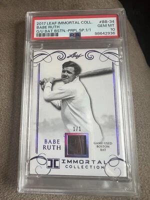 2017 Leaf Babe Ruth Immortal Collection - Game-Used Boston Bat #BB-23 Sp 1/1 - Image 1 of 2