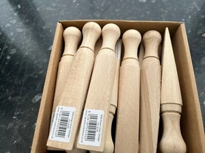 4 X Beechwood Door Wedges Unvarnished - Picture 1 of 1