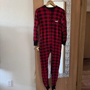 Lazy One plaid, black/red, adult flapjack, small - Picture 1 of 7