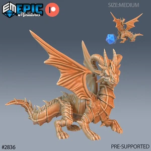 6K Harz 32 mm epische Miniaturen Drache Wyrmling (Medium) für D&D, Rollenspiel - Bild 1 von 1