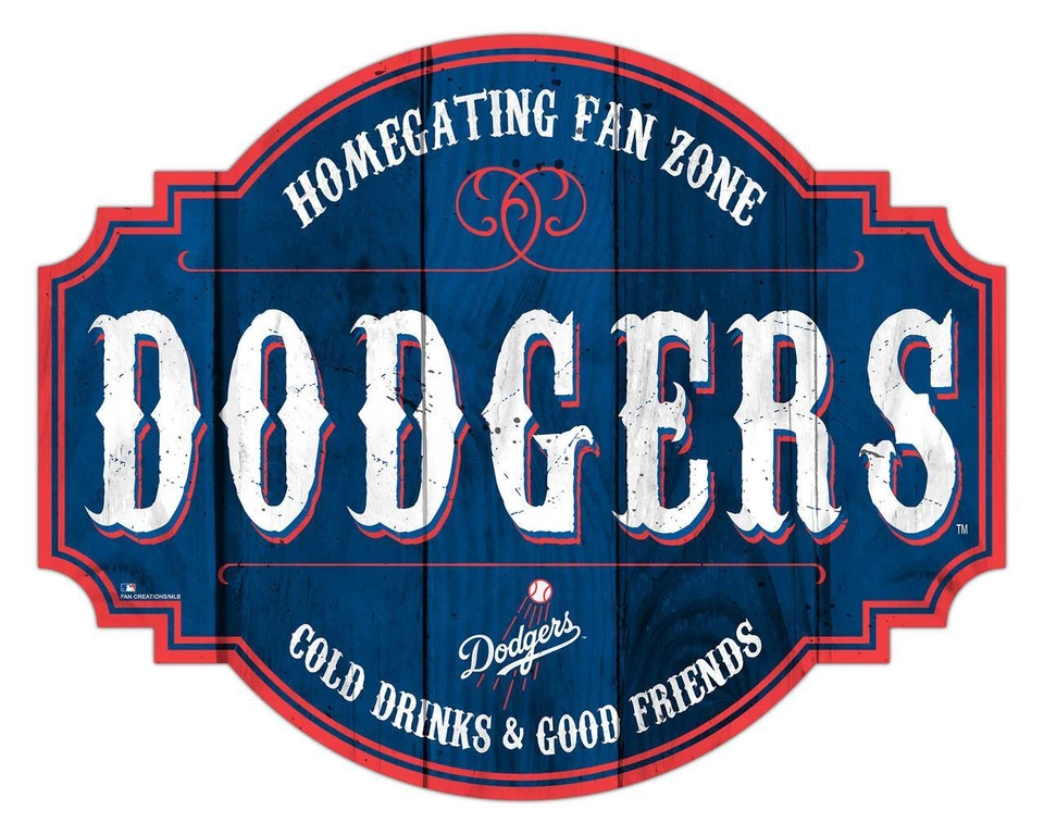 Los Angeles Dodgers 12 Inch Wood Tavern Homegating Sign [NEW] MLB Fan Zone - Image 1 of 1
