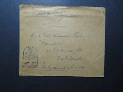 South Africa WWII Active Service Ship Censor Cover / Top Creasing - Z11565 - Image 1 of 2