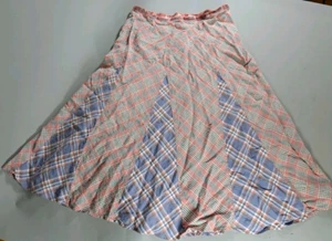 Polo Denim & Supply Godet gonna midi donna folle gonna a quadri Ralph Lauren taglia 18 - Foto 1 di 7