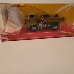 Busch H0 LKW L60 Kipper mit Kran IFA VEB DDR . - Bild 1 von 1