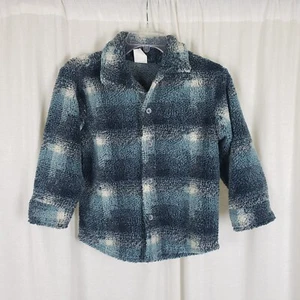 Vintage Tumbleweed Plaid Shirt Berber Popcorn Fleece Button Up Down Boys x7 USA - Picture 1 of 5