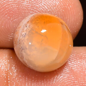Natural Mexican Fire Opal Round Shape Cabochon Gemstone 6 Ct 11X11X8 mm GC-20564