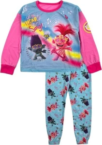 Trolls Little Girls' Two-Piece Pajama Set - Long Sleeve  Size 6/6X, 7/8 - Picture 1 of 1